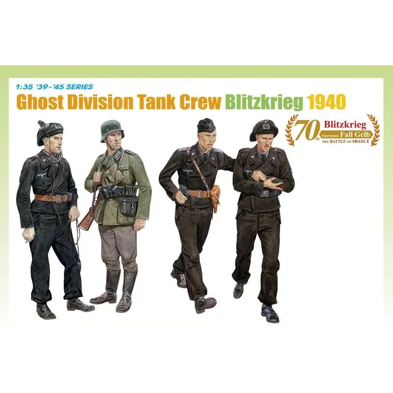 

DRAGON 6654 1/35 Ghost Division Tank Crew (Blitzkrieg 1940) - Scale model Kit