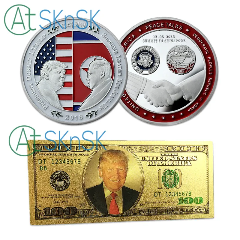 3 стиля Золотая монета и флаг США Свободный Орел Трамп памятные монеты Президент Трамп золото gift подарок