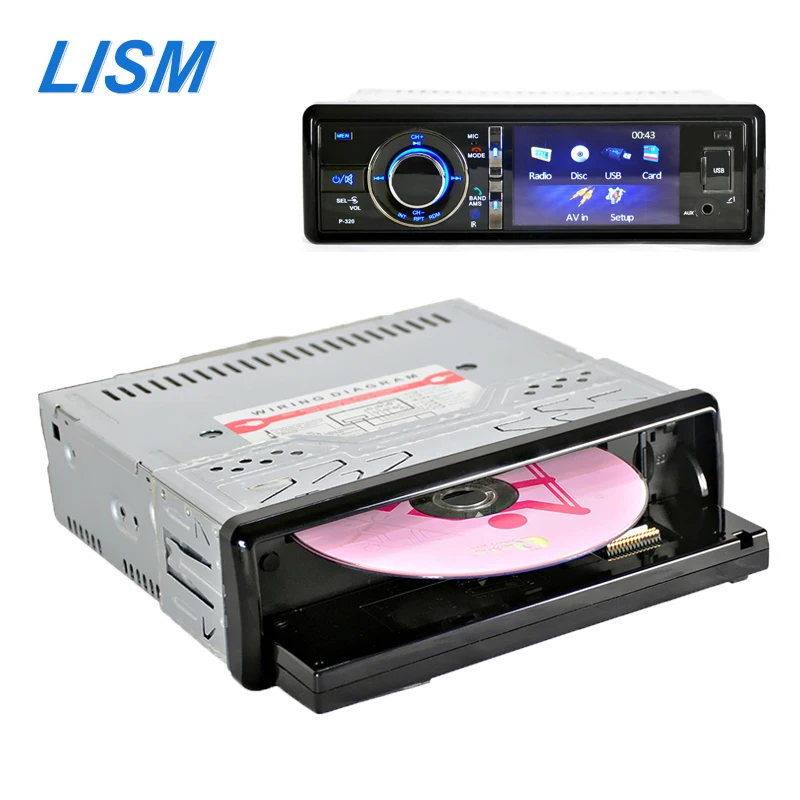 

LISM 1 din Bluetooth 3''Car Radio DVD VCD CD Player Auto Audio Stereo 12V CD Disk MP5 player Rear View Reversing Image Autoradio