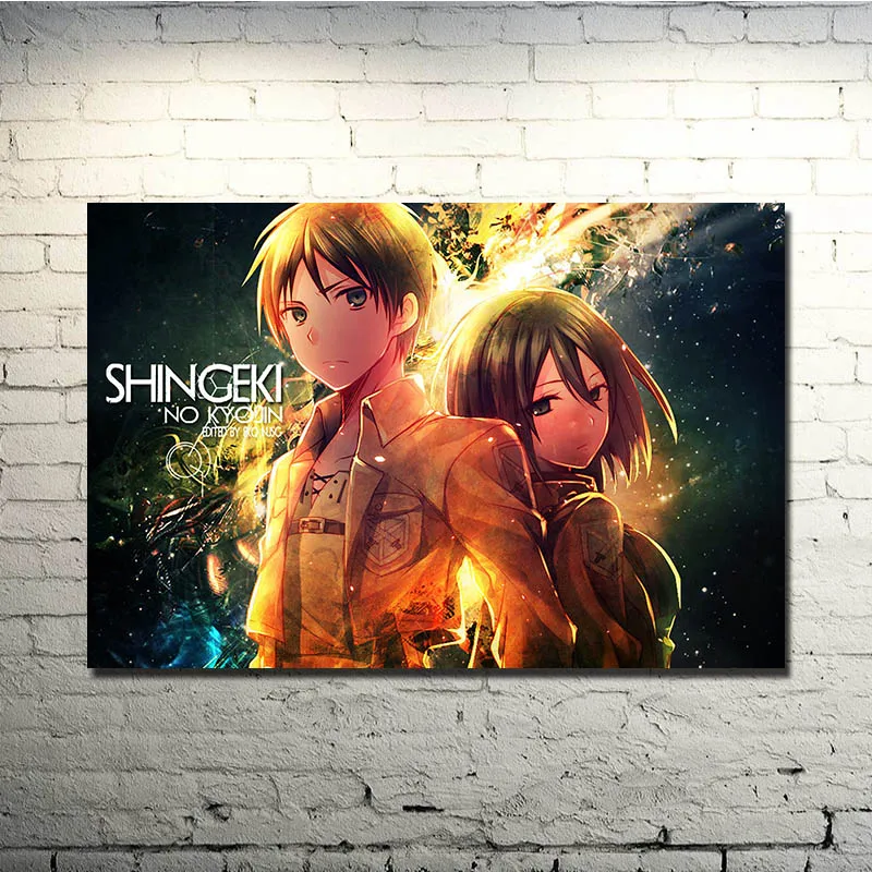 

Attack On Titan 1 2 Mikasa Ackerman Anime Art Silk Fabric Poster Print 13x20 inches Pictures For Room Decor 035