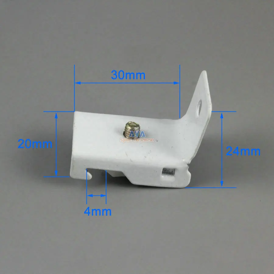 20 Pieces L Shape Curtain Track Bracket Curtain Track Brace 30x20x24mm