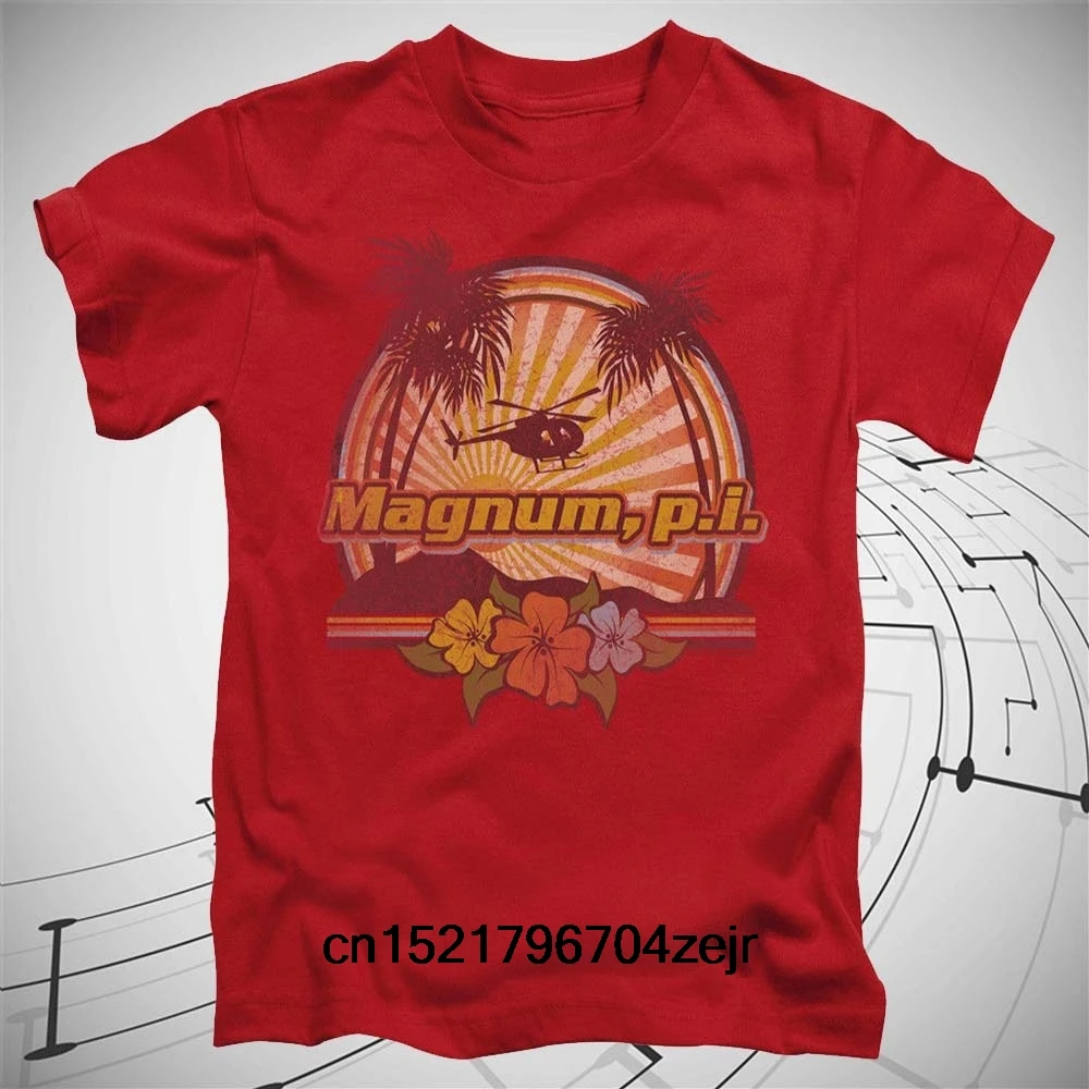 Мужская футболка модная графическая Magnum Pi Hawaiian Sunset забавная новинка wo men | одежда