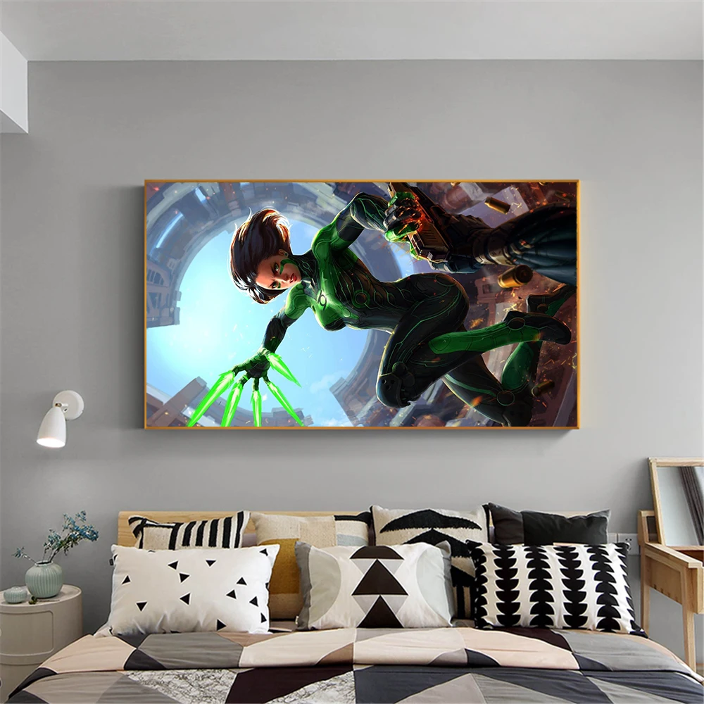 

Custom canvas Green Lantern poster Art Home Decoration poster movie Paintings for living room wall Oil Painting