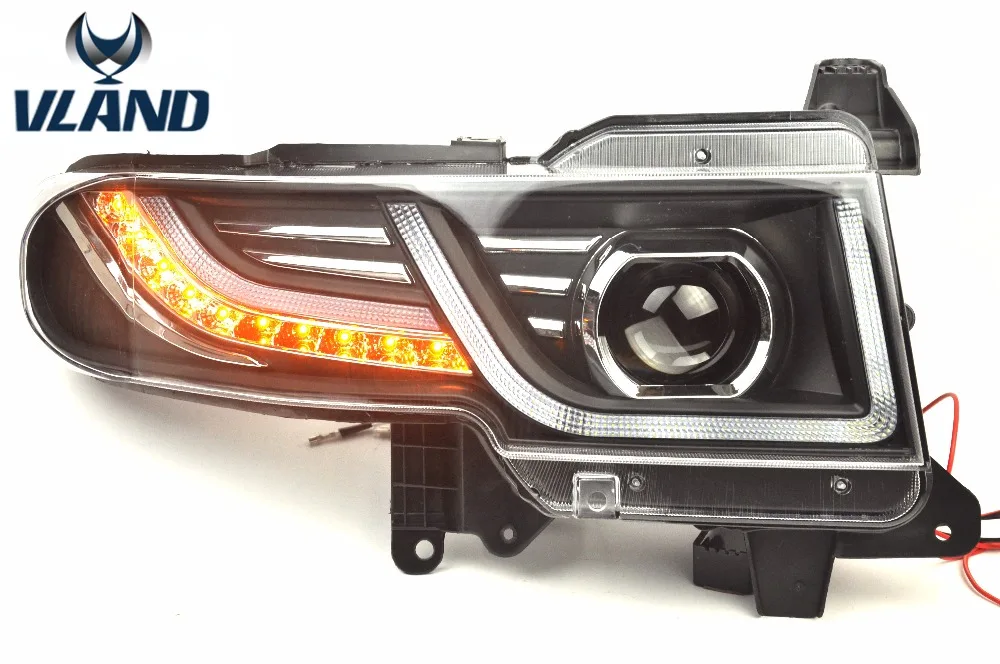 Free shipping Vland New design auto Light For FJ Crusier 2007-2015 LED headlight+middle Grille LED headlamp