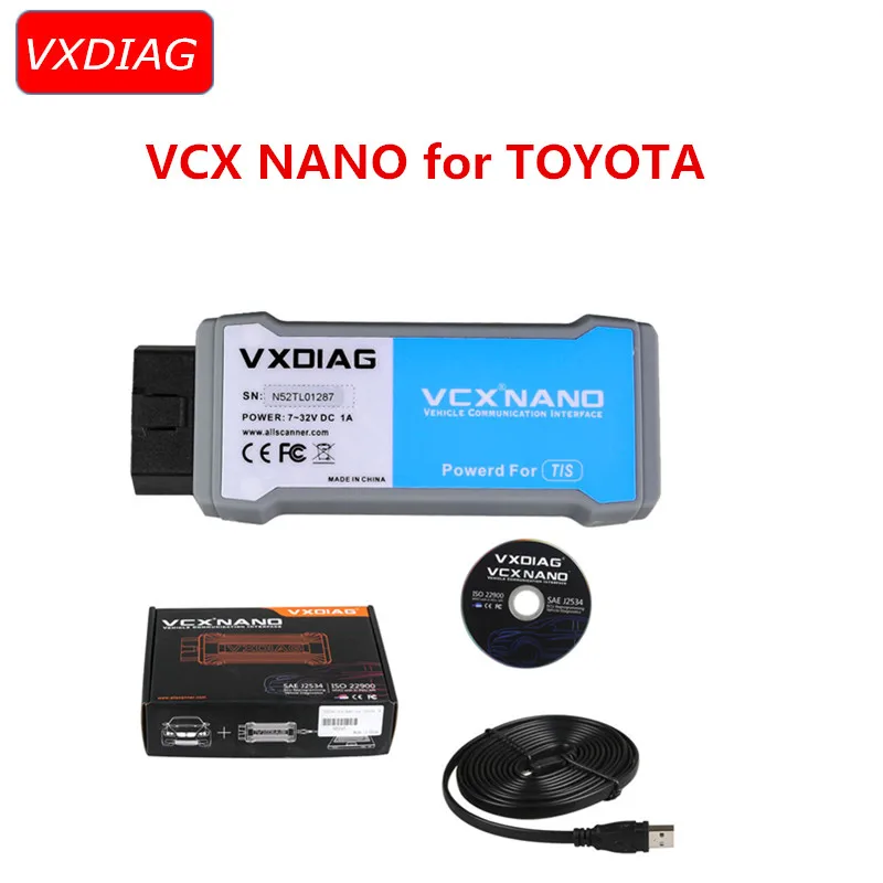 

WIFI Versioon VXDIAG VCX NANO for TOYOTA TIS Techstream V10.10.018 Compatible with SAE J2534 Multi language