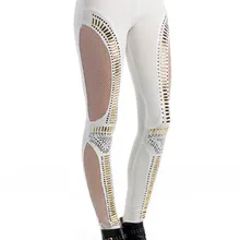 Ажурные кружевные леггинсы женские пули бисером леггинсы с украшениями Сексуальные Обтягивающие Леггинсы Брюки Модные специальные леггинсы