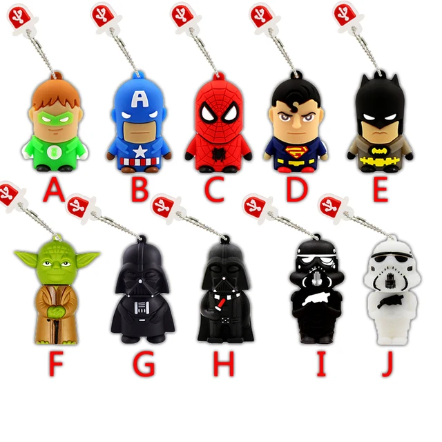 Cheap RH30 Super Man Hero USB Flash Drive 8G 16G 32G 64G Flash Memory Batman Pendrive Captain America 128G Green Star wars darth vader Cheap RH30 Super Man Hero USB Flash Drive 8G 16G 32G 64G Flash Memory Batman Pendrive Captain America 128G Green Star wars darth vader