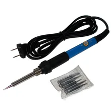 Urijk 5 в 1 110 В/220 В 60 Вт Регулируемая температура Электрический паяльник внутренний нагрев паяльная станция ремонтный инструмент с 5 наконечниками