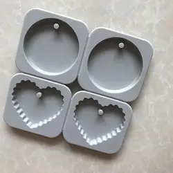 Круглая форма сердца ароматерапия силиконовая форма DIY выпечки инструменты для мыло восковая свеча 4 формы с отверстиями h293