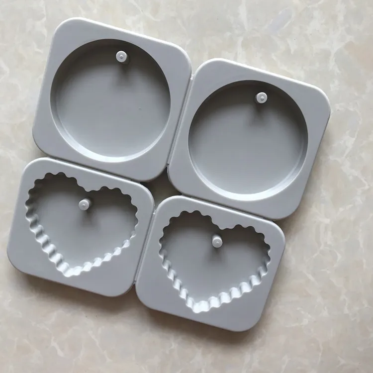 

Round Heart shape Aromatherapy Silicone Mold DIY Baking Tools For Soap Wax Candle 4 Holes Molds h293
