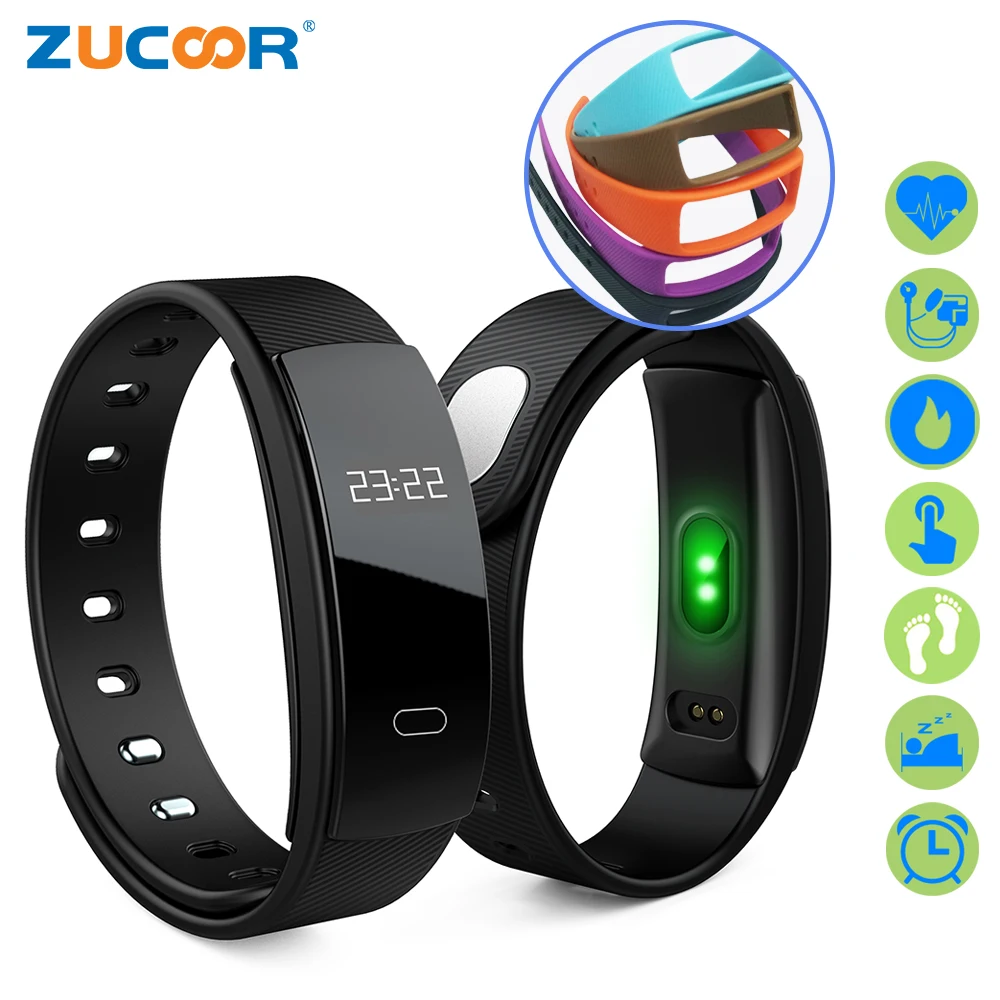 

ZUCOOR Smart Bracelet Fitness Band Heart Rate RB31 Pulse Blood Pressure Tracker Watch Pedometer Pulsera Inteligente Tonometer