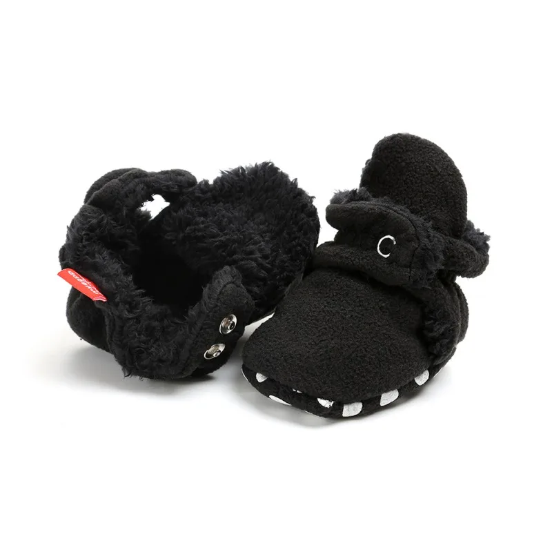 Зимние детские сапоги Теплые; больших размеров бархатные теплые высокие мягкая подошва малыша ботинки для маленьких мальчиков обувь для