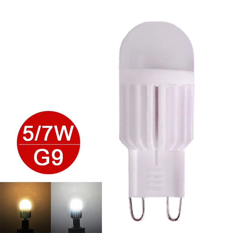 Мини G9 светодиодные лампы 5 Вт 7 Вт LED G9 Light 220 В светодиодные лампы высокой Мощность люстра лампада Светодиодные лампы затемнения заменить галогенные 6 шт./лот