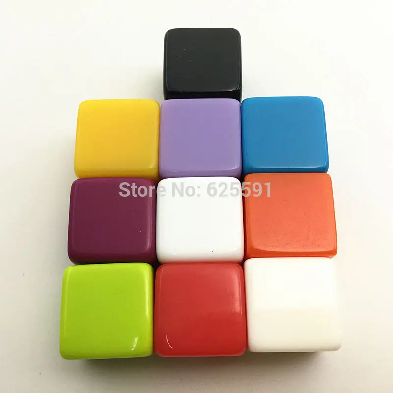 Buy 10pcs/set New 16mm colorful blank dice for custom