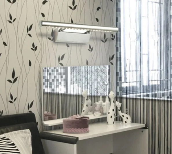 الحديث المقاوم للصدأ الصمام الأمامي مرآة ضوء مصابيح led الغرور ماكياج جدار الحمام المرحاض جدار الشمعدانات الإضاءة