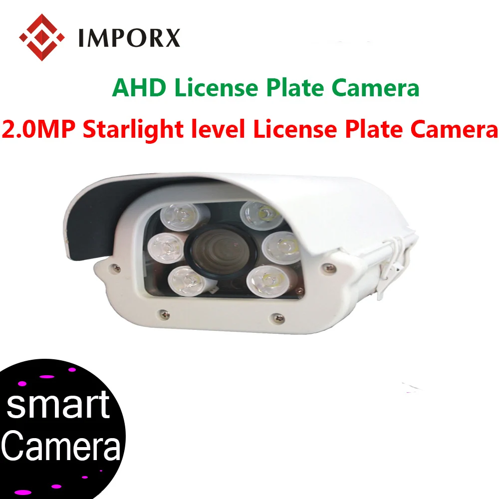 

IMPORX HD 2.0MP 1920*1080P AHD CCTV Camera License Plate Camera 12mm/6-22mm Lens 1080P IR LED AHD LPR Camera Recognition 5-30mm