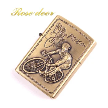 

20pcs/lot Fashion Retro Metal Carving Kerosene Oil Fire Lighter Unique Gasoline Cigarette Handicrafts Decoration Best gift
