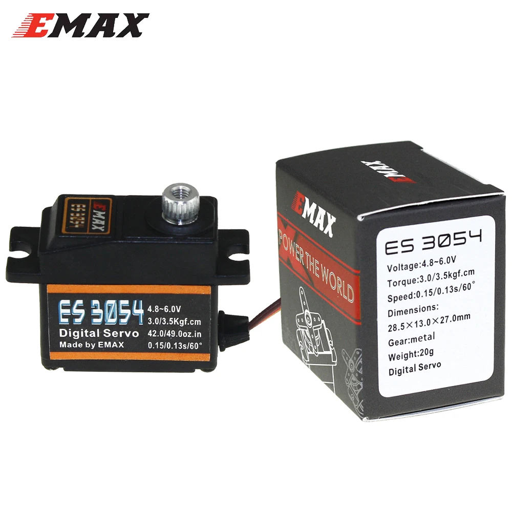 EMAX ES3054 17g Цифровой Металлический сервопривод с металлической шестерней для RC FPV Самолет с неподвижным крылом вертолет Дрон