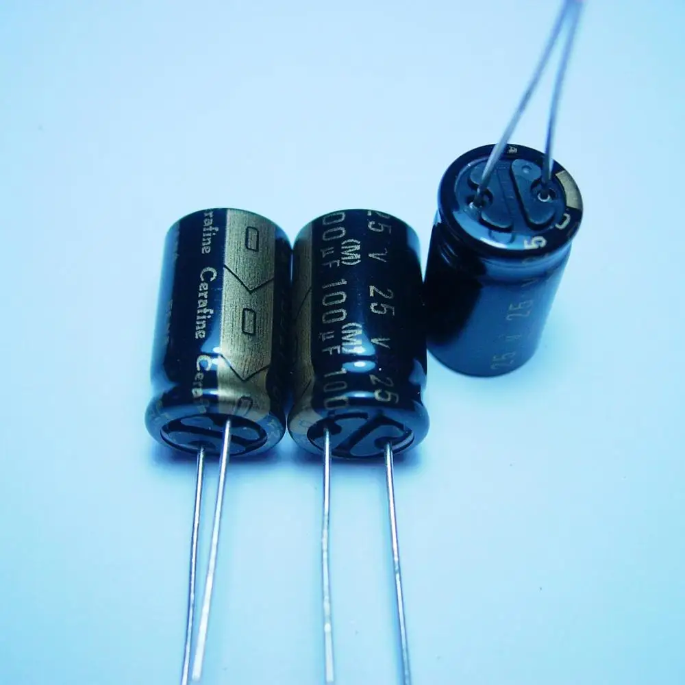 2019 10 шт./20 шт. ELNA cerafine 25v100uf черный Аудио Конденсатор Латунные ножки аудио супер