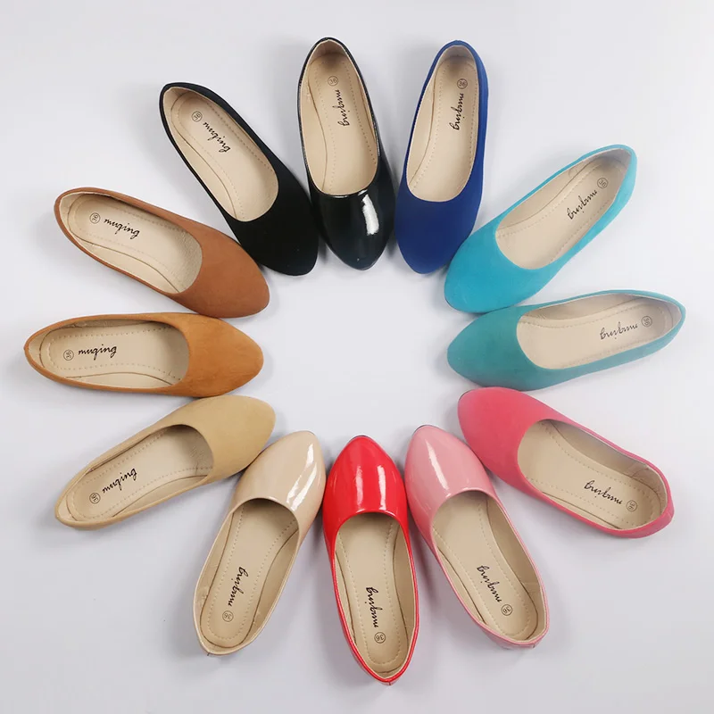 

Women Ballets Flats Spring Pointed Toe Spring Summer Fashion Basic Shoes Loafers Slip On Casual Shoes Size 35-42