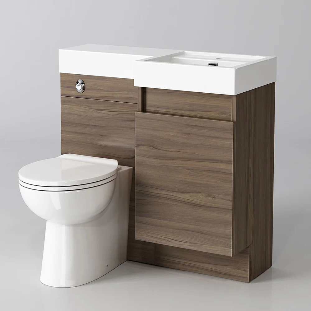 White Combination Bathroom Vanity Unit