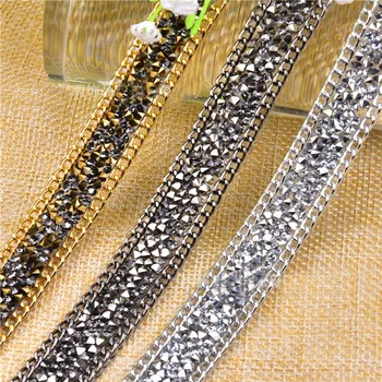 

Free Shipping 2yards Resin Stone Hot Fix Banding Rhinestone Chain Trim Applique,Bridal Sash Wedding DIY Accessories LSRT203