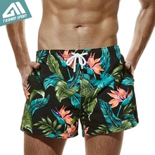 Праздничные пляжные быстросохнущие мужские плавки Seobean летние игривые мужские пляжные шорты с фиксированной талией Шорты купальные AM2052