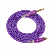 Татуировки распределения питания татуировки Клип шнур Питание RCA кабель для профессиональных фиолетовый
