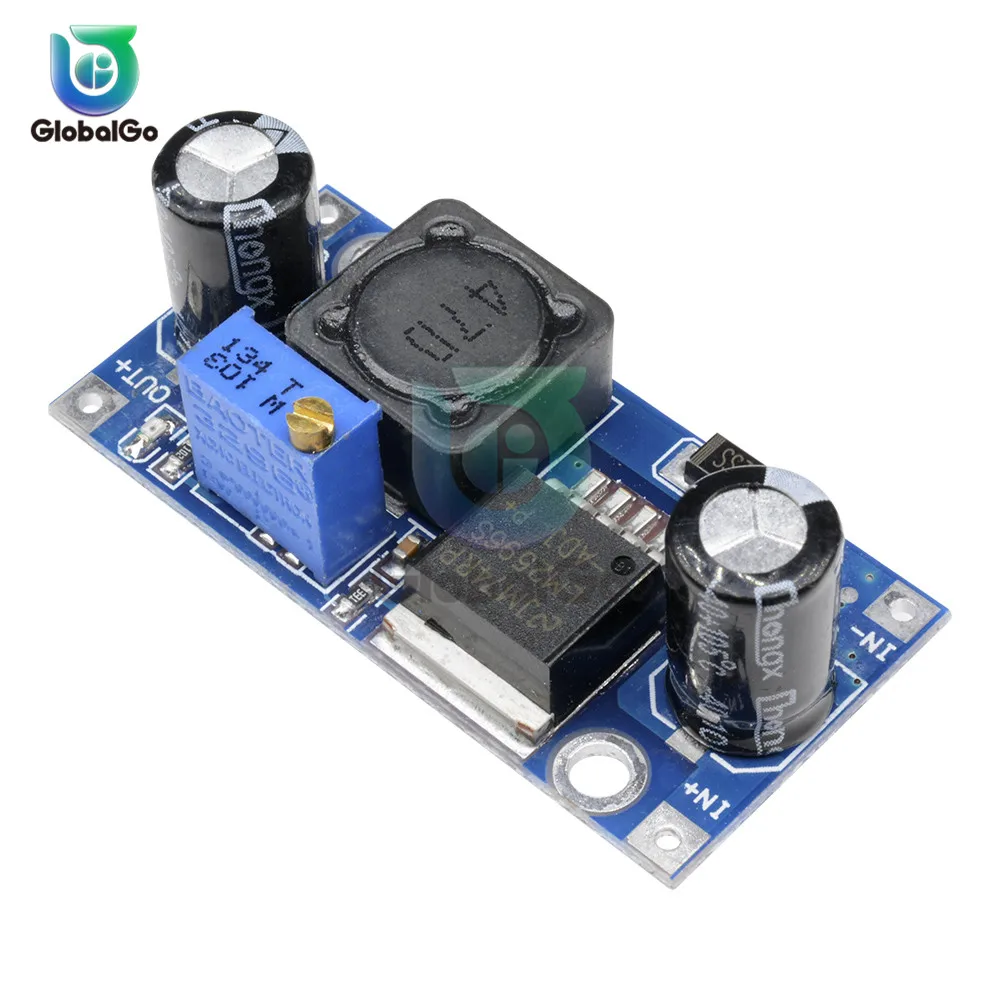 

LM2596 Output 1.23-30V DC-DC Buck Converter Step Down Module Power Supply Regulator Module Converter With Capacitor