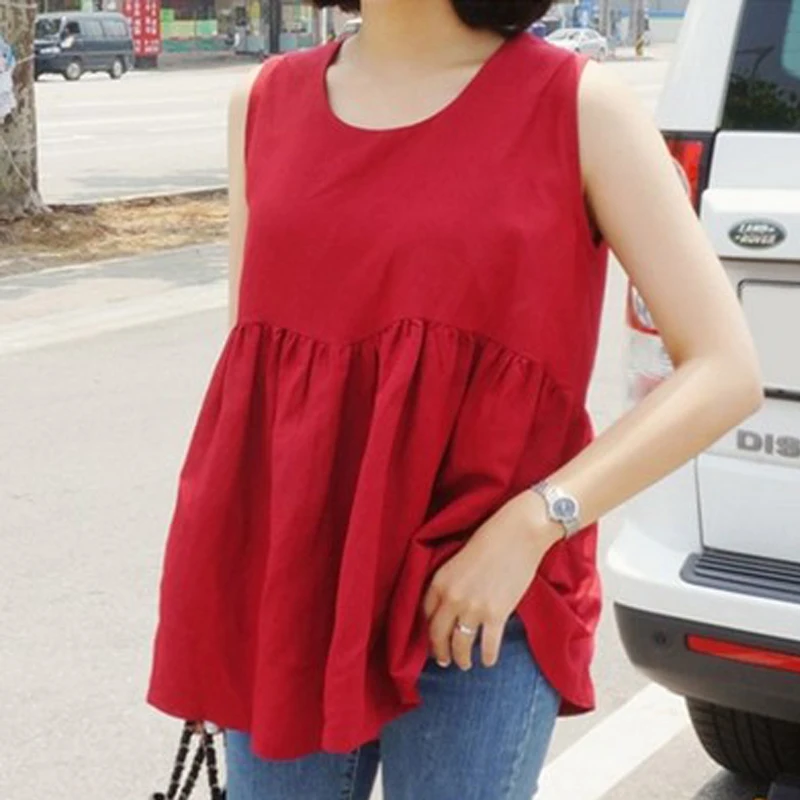 

Womens Tops And Blouses Ruffle Chiffon sleeveless Blouse Women 2018 Fashion Summer Blouses Shirts Large Size Feminina 686C