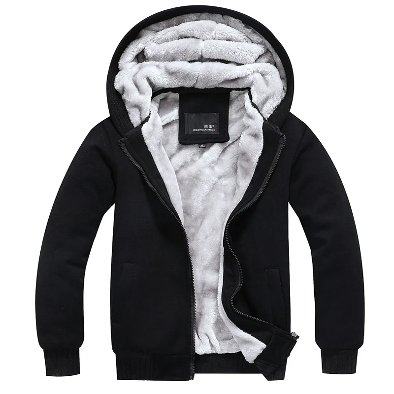 

Velvet thick men's trendy hooded hat with extra code winter coat hoodies