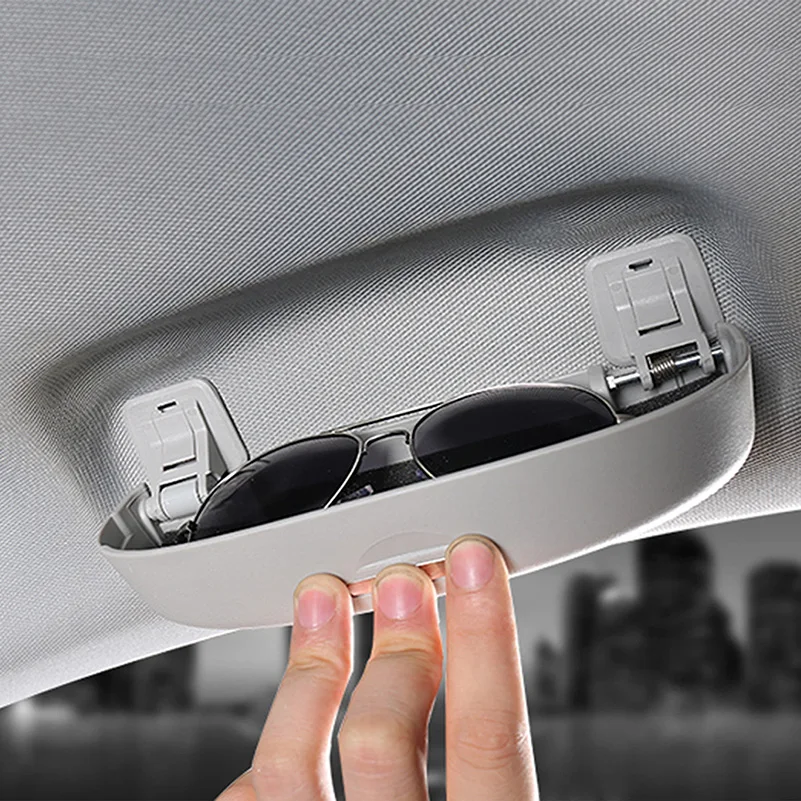 

Car Glasses Case for Audi A2 A3 A4 B5 B6 A6 C5 Q5 Q7 1990-2009 Sunglasses Holder Storage Box Auto Interior Accessories