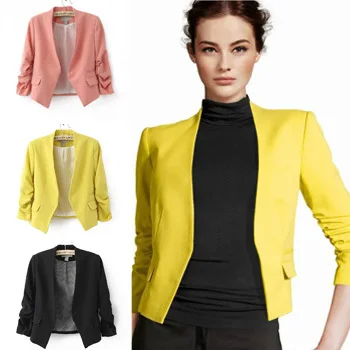 Images of Yellow Blazer For Women - Reikian