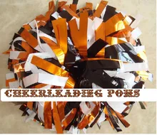 font b cheerleading b font Pom poms 3 4 x 6 custom color metallic orange