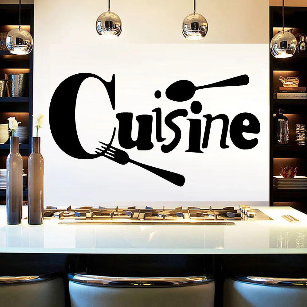 Large Kitchen Wall Sticker Cuisine Coffee Vinyl Stickers poster house Decoration Accessories Mural Decor Wallpaper wallstickers