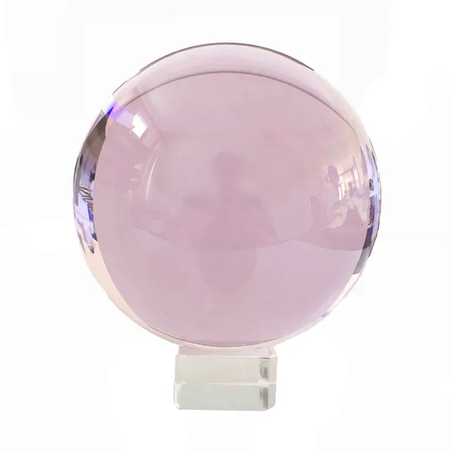 40 Mm 5Db Rózsaszín Színű Fengshui Kristálygolyó Otthoni És Esküvői Dekorációhoz - Image 3