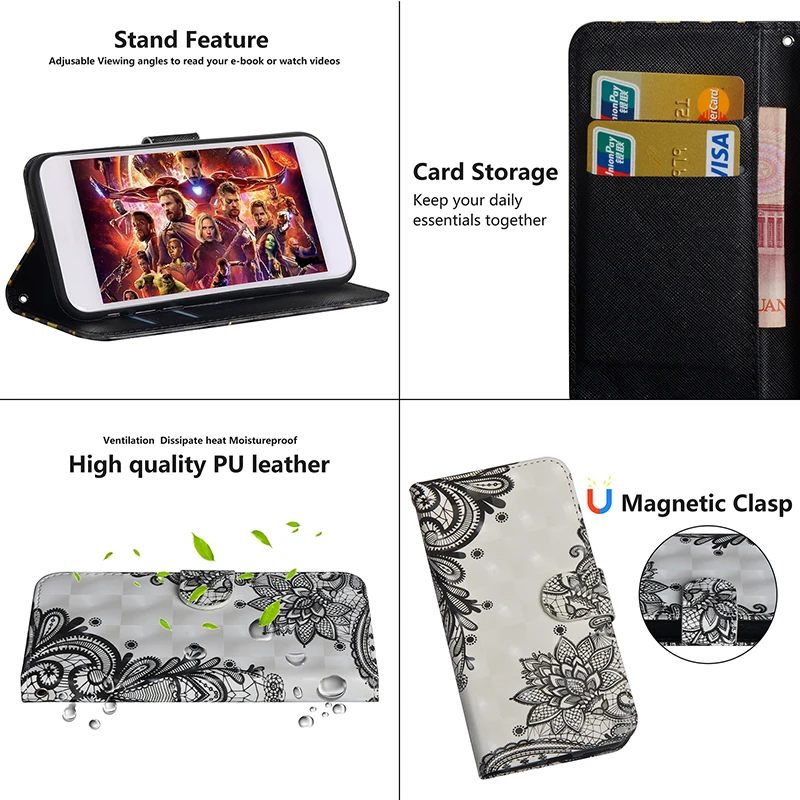 Flip Case For Lenovo K6 NOTE K6 Power K8 Note 3D Vision Painted Leather Stand Wallet Cover For Lenovo A1010 S60 S60T S1 P2 C2 (16)