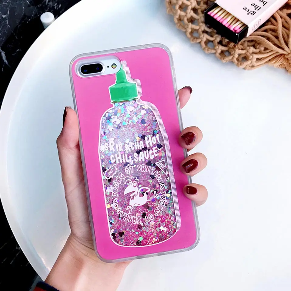 Summer Back Cover For iPhone 6 6S 7 8 Plus Dynamic quicksand Phone Case XS Max X XR Coque |