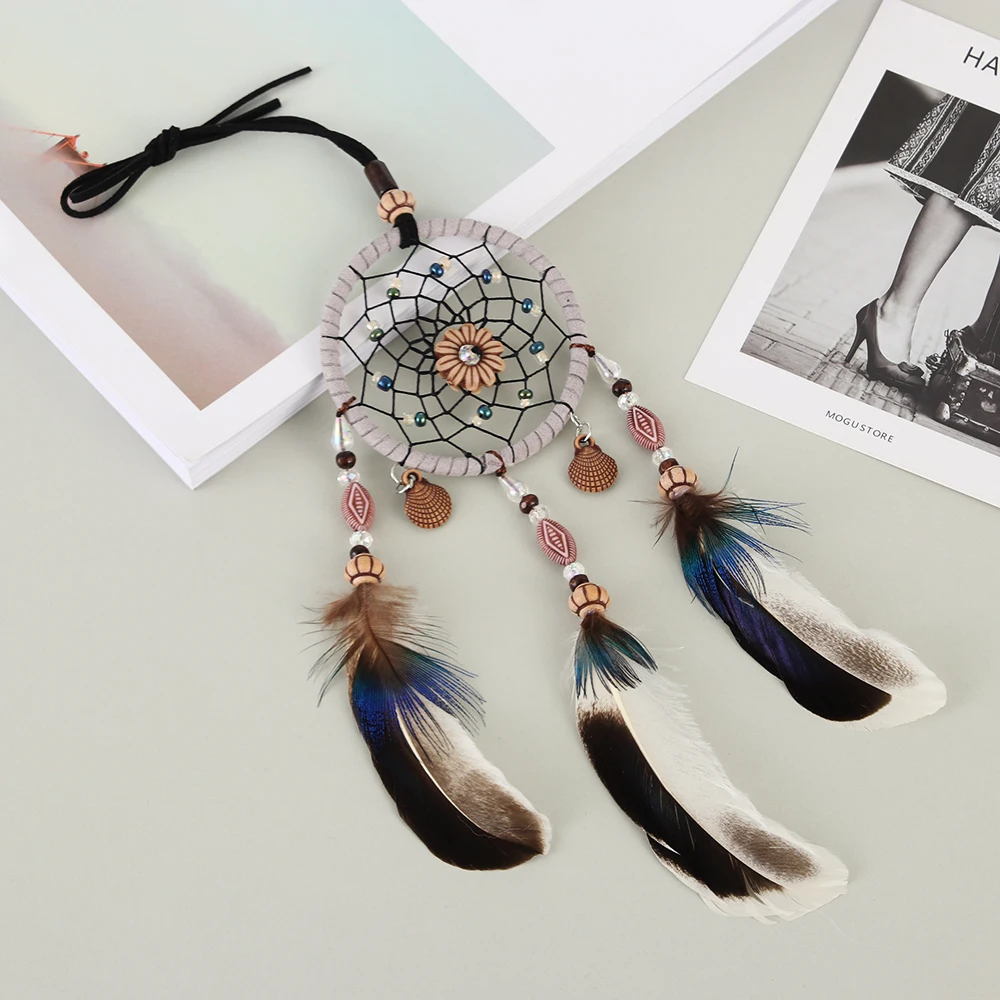 

Car Pendant Handmade Dream Catcher Feather Hanging Car Rearview Mirror Ornament Auto Decoration Accessories