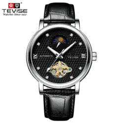 TEVISE модные Бизнес автоматические часы self-ветер механические часы Moon Phase часы с турбийоном Montre Homme Automatique T612