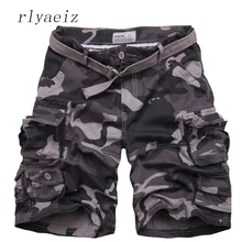 Rlyaeiz 11 цветов шорты мужские Летние Новые камуфляжные военные мужские свободные повседневные шорты мужские шорты с несколькими карманами внутри пояса