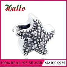 Морская звезда DIY Шарм бусины из природного камня подходит Серебро 925 breloque браслеты perlas para bisuteria пуговицы прозрачные