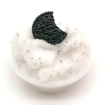 

Chocolate Cookies Cloud Fluffy Slime Putty Stress Relief Kids Clay Cotton Mud Slime Charms Toy