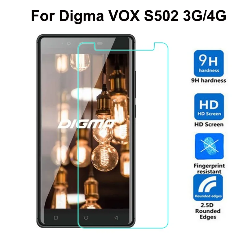 Для Digma VOX S502 закаленное стекло 9H 2.5D не полное покрытие Защита экрана для 3G 5