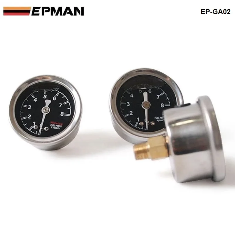 Universal Liquid-Filled Turbo Charger Black Fuel Regulator Pressure Gauge Meter EP-GA02