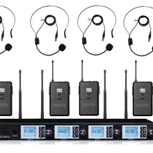 Bolymic microfono конденсатор UHF 4 конденсаторная гарнитура Quad Беспроводная головная микрофонная система