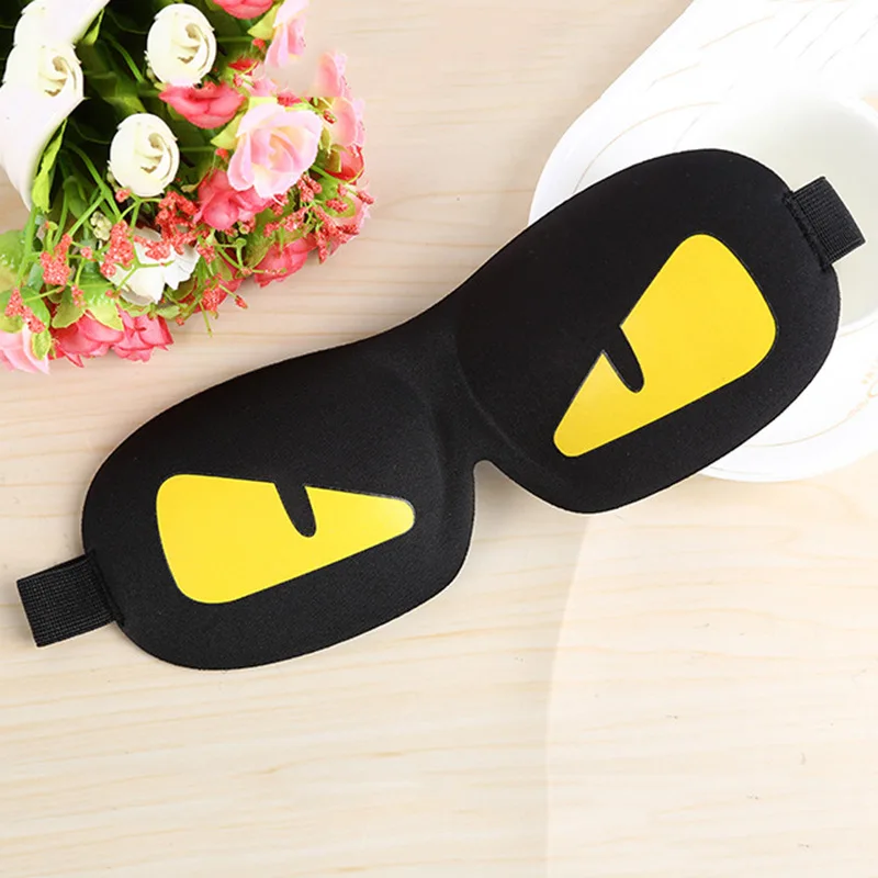 2шт 3D мультфильм Милая глазная маска для сна маски для сна для путешествий ночной отдых лучше спальный помощь дышащая повязка для глаз крышка - Цвет: Yellow 2pcs