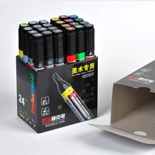 Художественный дизайн 12 цветов/24 цвета/36 цветов двойная головка маркер ручка цветная ручка рекламный плакат ручка