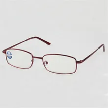 Сверхлегкий с защитой от синего света для чтения очки Для мужчин Для женщин HD линзы смолы рамки металлическая унисекс пресбиопические очки 1,0-4,0 R117
