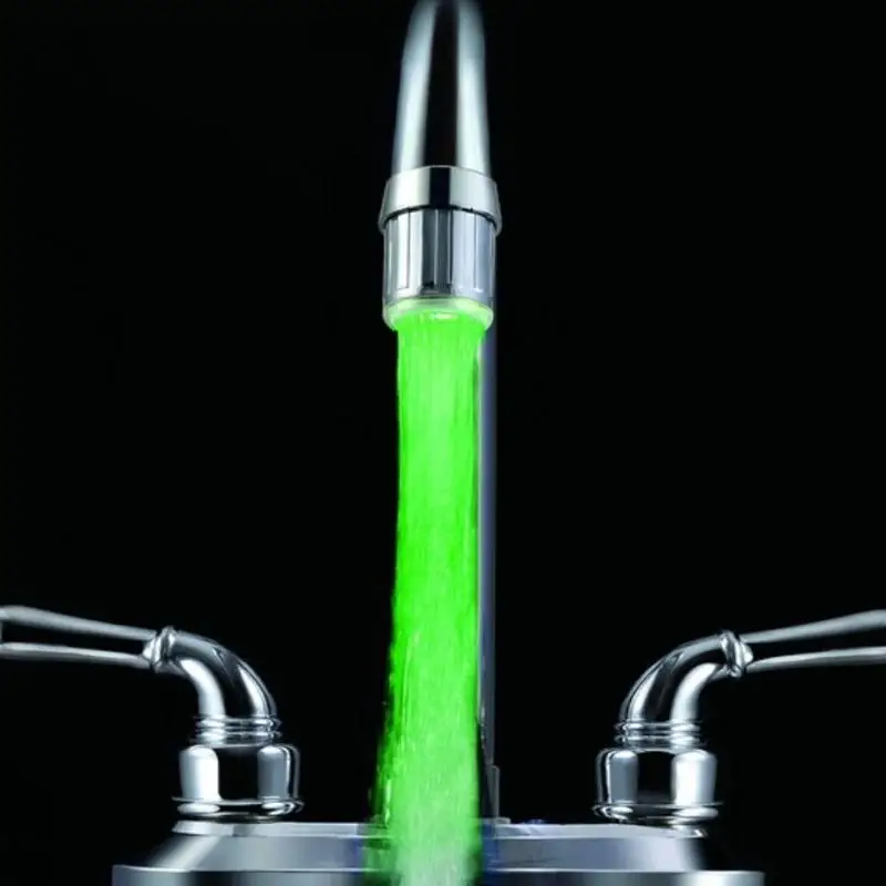 Креативный светодиодный светильник для водопроводной воды с изменением цвета, автоматический источник питания, Изысканный Светящийся кран для водопроводной воды, адаптер ER0